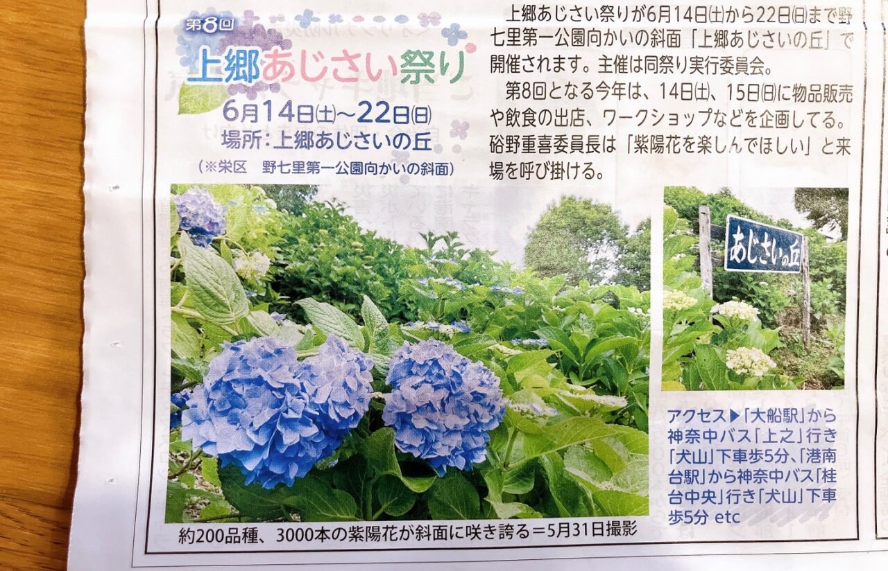 2025年6月「上郷あじさい祭り」告知