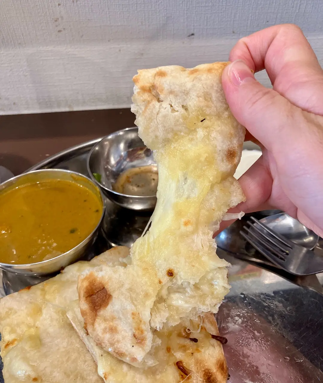 2025年12月「インド定食ターリー屋上大岡店」チーズナン03