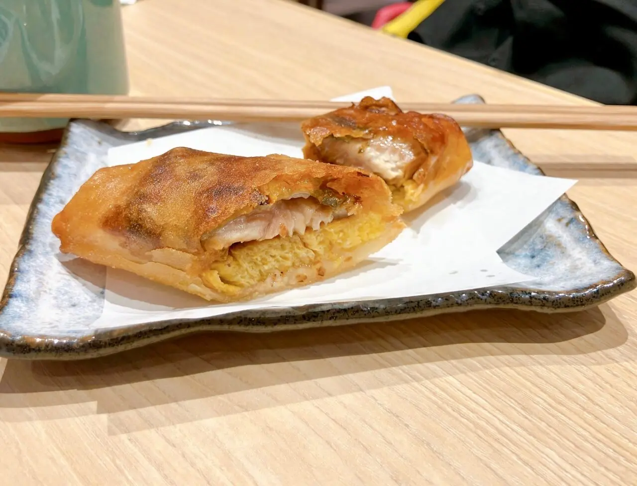 2026年2月「町鮨とろたく上大岡店」うなぎと玉子の春巻き