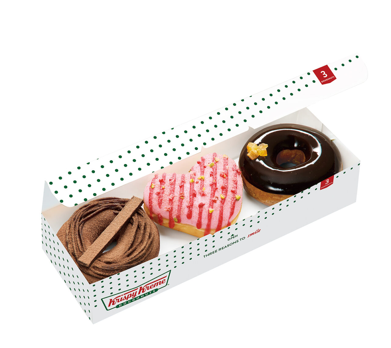 2026年2月「クリスピー・クリーム・ドーナツ上大岡京急店」バレンタイン ボックス（3個）