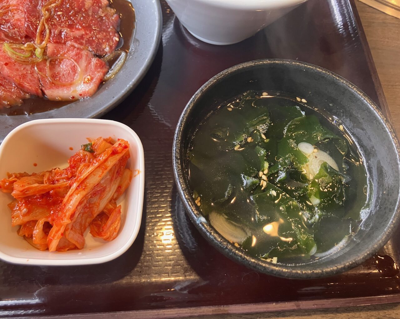 2026年4月「焼肉とんがらし笹下本店」ワカメスープ