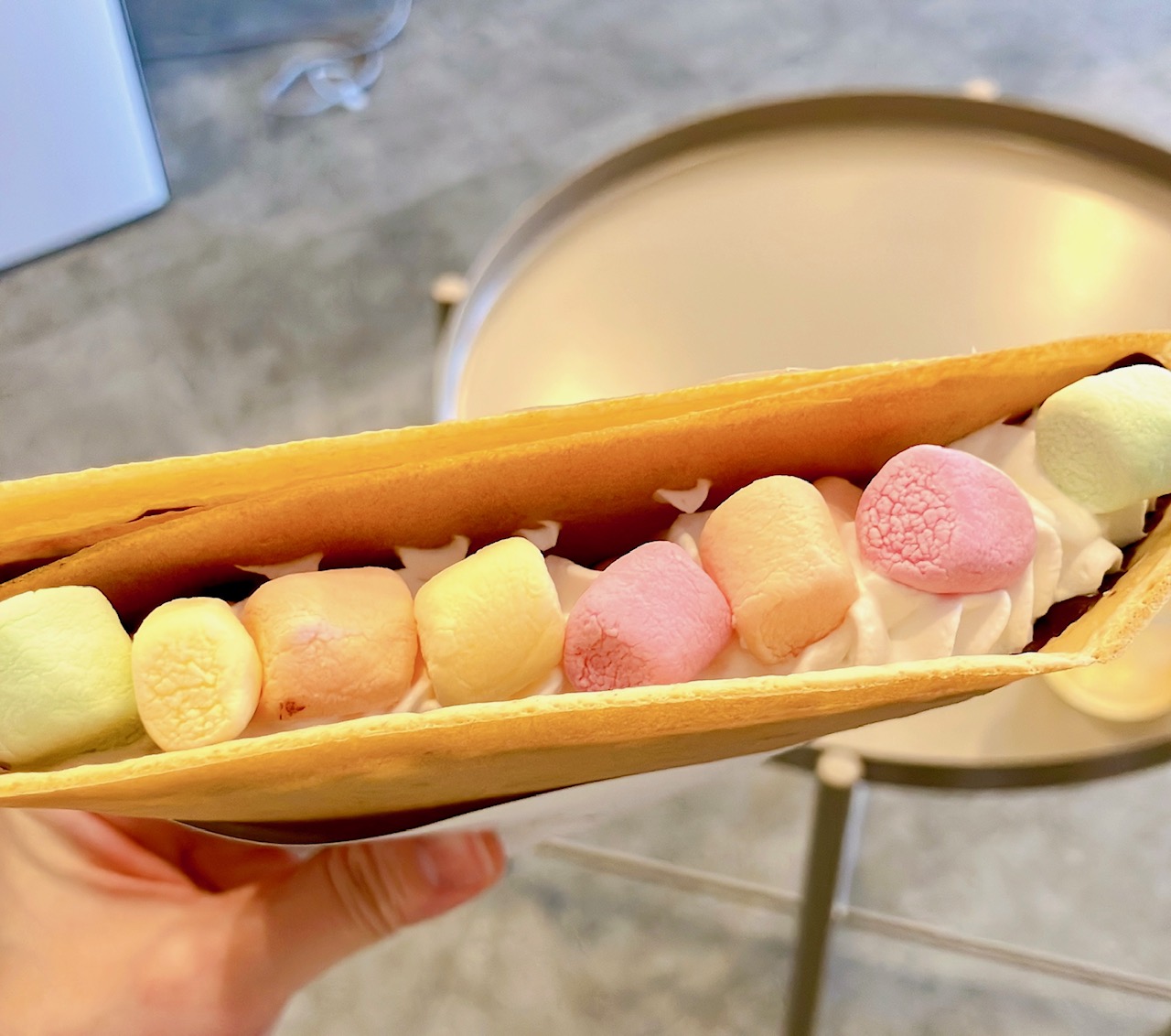 2026年4月「ハヤシクレープ」カラフルマシュマロクレープ