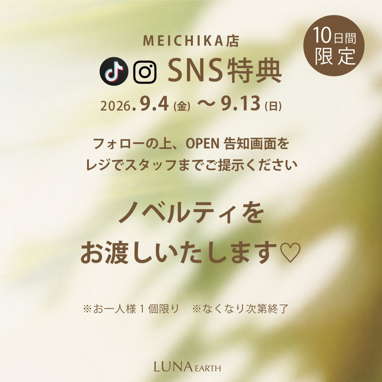 2026年9月「LUNA EARTHウィング上大岡店」ノベルティ02